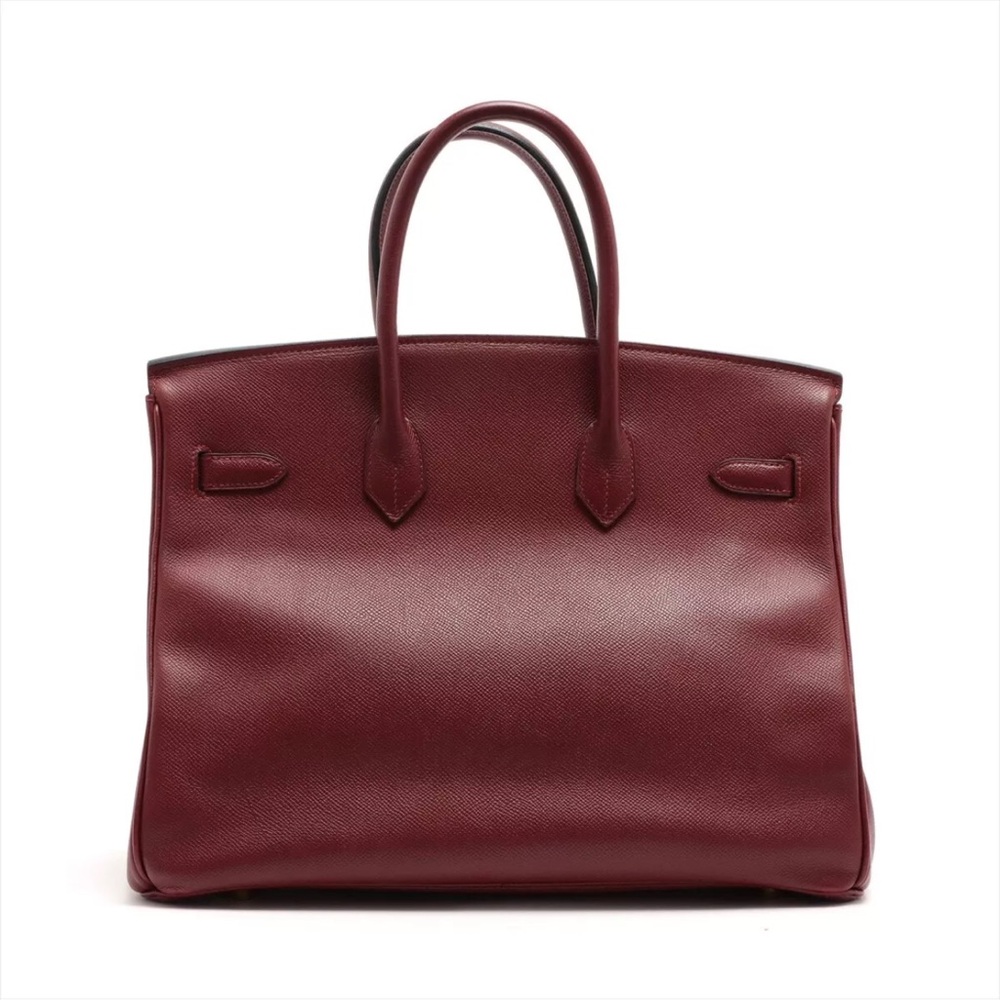 Authentic HERMES Birkin 35 courchevel leather Rouge burgundy - Picture 3 of 14